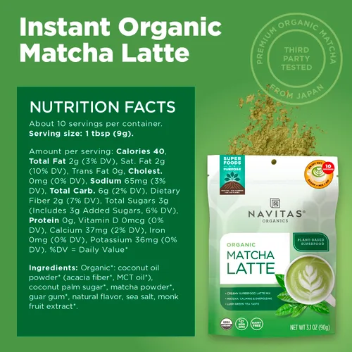 Vista 3 de LATTE MATCHA VERDE ORG