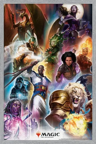 Vista 13 de Trends International Magic: The Gathering - Póster de pared de cuadrícula, 14.72 x 22.37 pulgadas, versión enmarcada de madera de granero