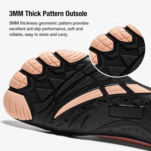 Vista 3 de HIITAVE - Zapatos de agua minimalistas para mujer, de secado rápido, para hacer natación, bucear, surfear, hacer deportes acuáticos, ir a