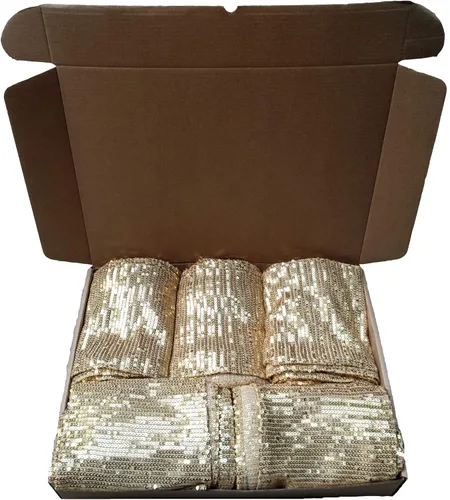 Vista 3 de Bandas de lentejuelas de alta elasticidad para decoración de fiestas de boda, bandas suaves, lazos de lentejuelas brillantes para decoración