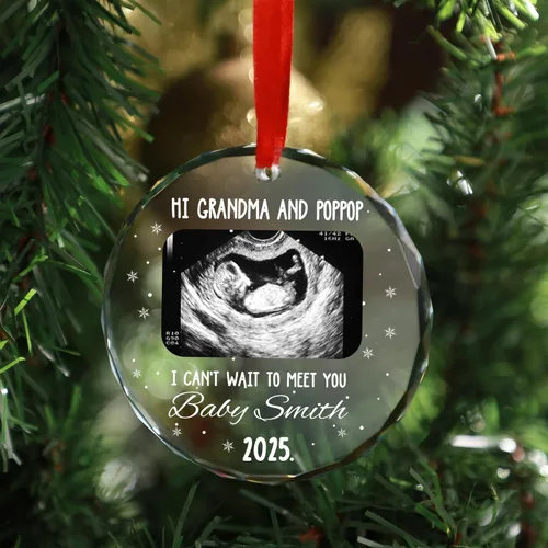 Vista 16 de Adorno de Primera Navidad Personalizado para Bebés 2025 Niña, Primeros Regalos para Bebé 02 B6
