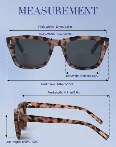 Vista 4 de LVIOE Gafas de sol polarizadas modernas para mujer, protección UV400, modernas LS0321