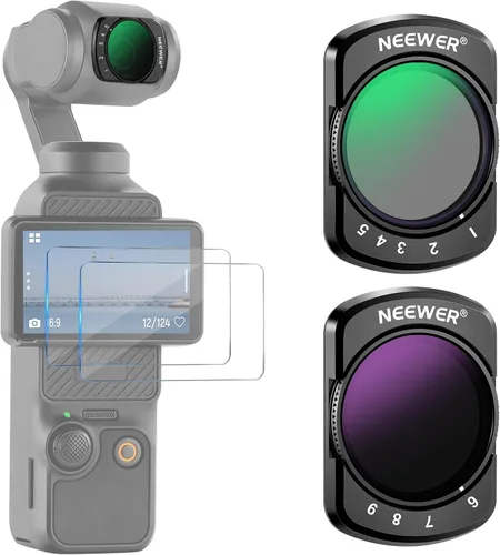 Vista 9 de NEEWER Filtro ND2-32 variable compatible con DJI Osmo Pocket 3, filtro magnético ND ajustable de 1 a 5 paradas limitadas, accesorios para cámara
