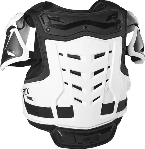 Vista 2 de Fox Racing Raptor Chaleco de Motocross para Bicicleta de Tierra CE Protector de Pecho, Negro/Blanco, Grande/Extra Grande