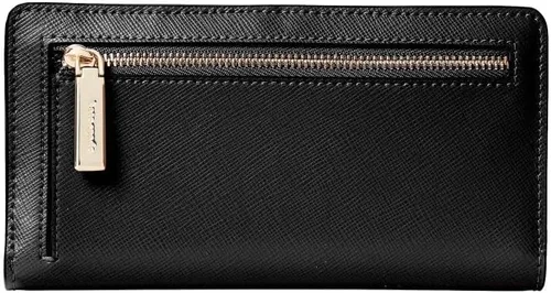 Vista 4 de Kate Spade - Cartera para mujer, diseño de Madison, grande, delgada y plegable, Negro001, Bifold