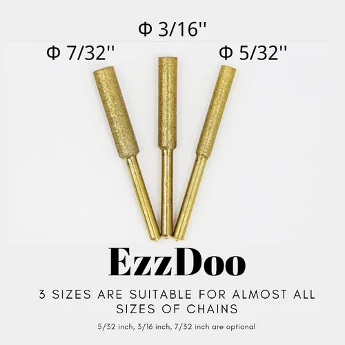 Vista 7 de EzzDoo Brocas afiladoras de motosierra recubiertas de titanio, ruedas de afilado de alta dureza para afiladores eléctricos de motosierra