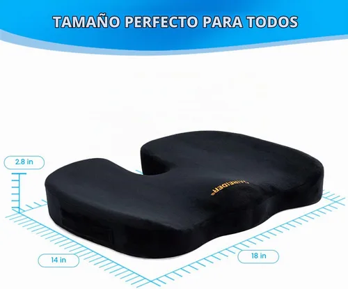 Vista 6 de SAIREIDER Cojín para Silla de Oficina, Cojín de Asiento de Automóvil, Almohadillas de Cojín de Coxis de Espuma Viscoelástica para Dolor de Coxis