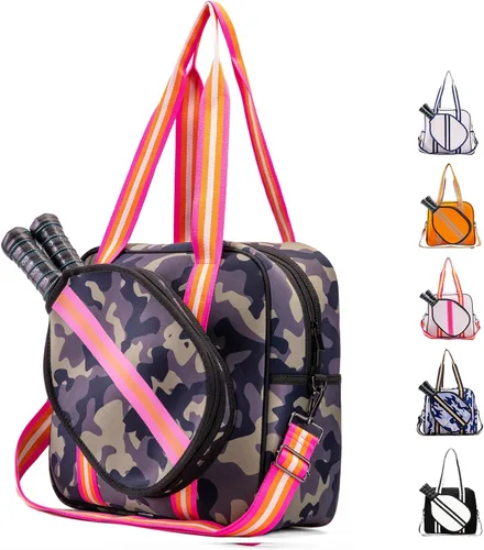 Vista 9 de MANUEKLEAR Bolso Bandolera Sling PickleballBag Tote, Bolsas de Pickleball para Mujeres y Hombres, Bolsas de Pickleball para Mujeres
