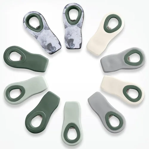 Vista 12 de COOK WITH COLOR Clips para bolsas de chips con imán para almacenamiento de alimentos con agarre hermético para bolsas de pan, bolsas de aperitivos