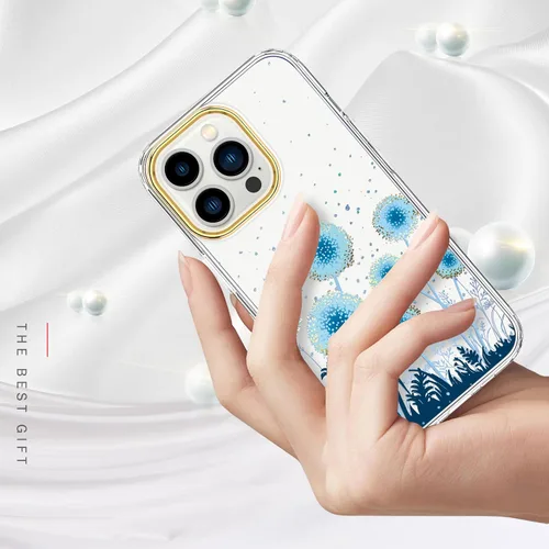 Vista 7 de BAISRKE Funda transparente con diseño para iPhone 15 Pro Max de 6.7 pulgadas, con 2 protectores de pantalla + 1 paquete de protector de lente