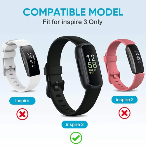 Vista 2 de [Paquete de 2] Cable de carga para Fitbit Inspire 3 (3.3 pies/1.0 pies)
