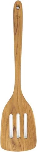 Vista 9 de FAAY Espátula de madera de teca izquierda de 11.5 pulgadas Espátula versátil, duradera, saludable y alta resistencia a la humedad para utensilios