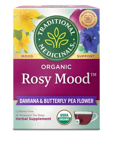 Vista 11 de Traditional Medicinals Orgánico, Stress Ease Calm con Adaptógenos, Ashwagandha y Honeybush - Promueve la Relajación - Kosher, Sin OGM, Sin Cafeína
