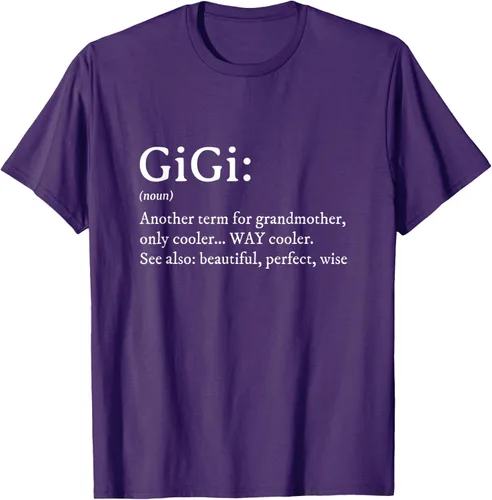 Vista 74 de Gigi Definition - Camiseta de regalo para abuela, cumpleaños y abuela, Negro