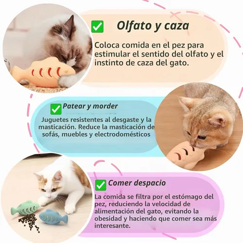 Vista 4 de 2 juguetes de silicona para gatos, dispensador multifuncional, alimentador interactivo para gatos de interior, rompecabezas de comida, juguete