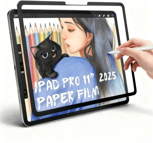 Vista 10 de Protector de pantalla de papel, 11 pulgadas, protector de pantalla magnético mate para iPad Air6/7 2024/2025, antirreflejo, desmontable