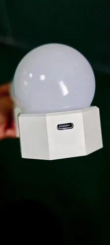 Vista 6 de Espejo de tocador profesional recargable portátil con 4 bombillas LED, luz de día simulada para baño, maquillaje, tocador, tocador, luces de tocador