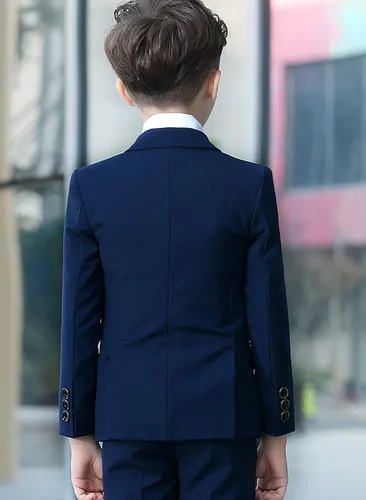 Vista 4 de YuanLu Boys Colorful Formal Suits 5 Piece Slim Fit Dresswear Suit Set