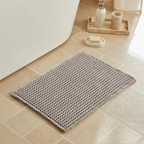 Vista 51 de Triohero Tapete de baño con diseño de gofre, tapete de baño pequeño y bohemio, antideslizante, lavable, ultra suave, súper absorbente, de secado