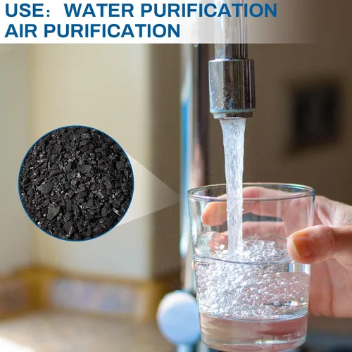 Vista 5 de Timgle Filtro de Agua y Aire a Granel Carbón Activado Cáscara de Coco Carbón Activado Granular Malla 10-18 Medios de Filtros de Carbón Destilador