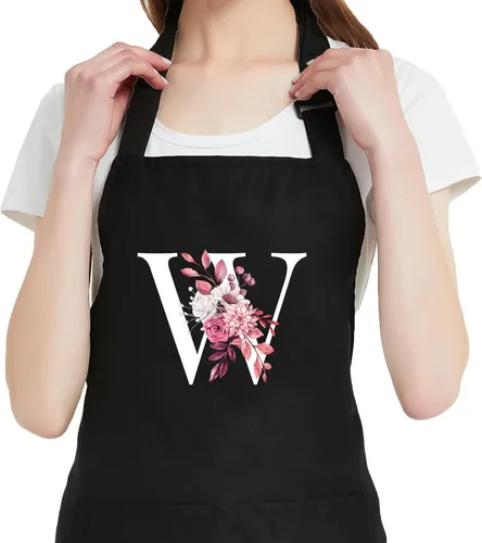 Vista 26 de Delantales Personalizados para Mujeres con Bolsillos, Lindos Delantales para Mujeres Chef de Repostería, Regalos de Cocina para el Cumpleaños de Mamá