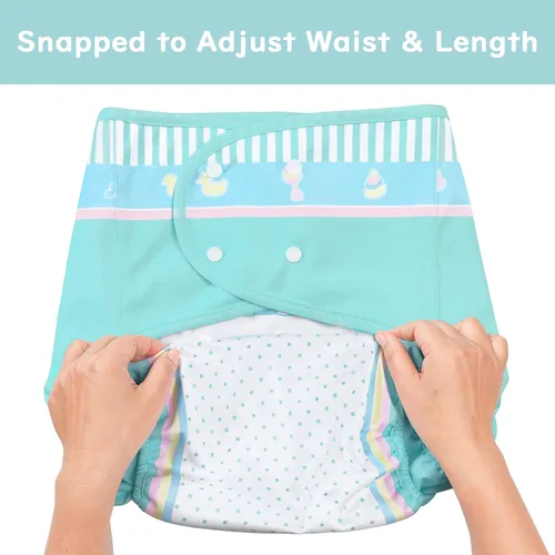 Vista 6 de Littleforbig Funda para pañales para adultos de tela impermeable reutilizable lavable ajustable - Baby Parade M