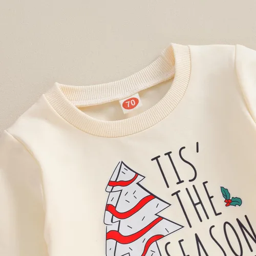 Vista 4 de Meiweileya Conjunto de 2 piezas de sudadera con letras divertidas para bebés, niños y niñas