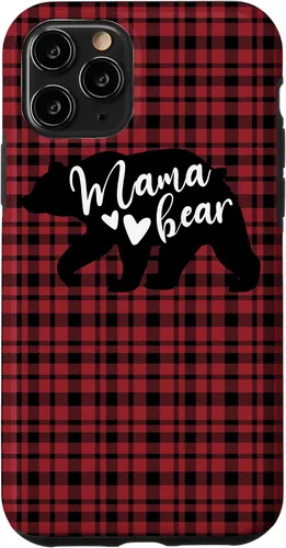 Vista 29 de Mama Bear Buffalo Black and Red Plaid Family Women Mom Gifts Case for iPhone 17