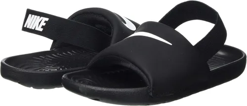 Vista 12 de Nike Zapatos Kawa Slide para bebés y niñas NegroNegroRosa Vivo