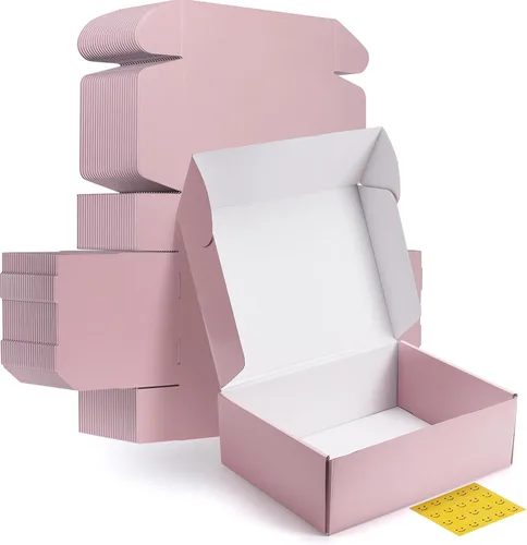 Vista 48 de HORLIMER Paquete de 40 cajas de envío de 5 x 5 x 5, caja de cartón corrugado blanco para correo, embalaje, pequeñas empresas