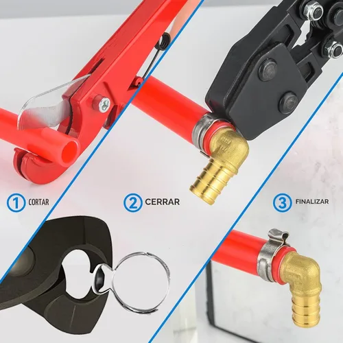 Vista 5 de Paquete de 100 anillos de abrazadera Pex de 1/2 pulgada, acero