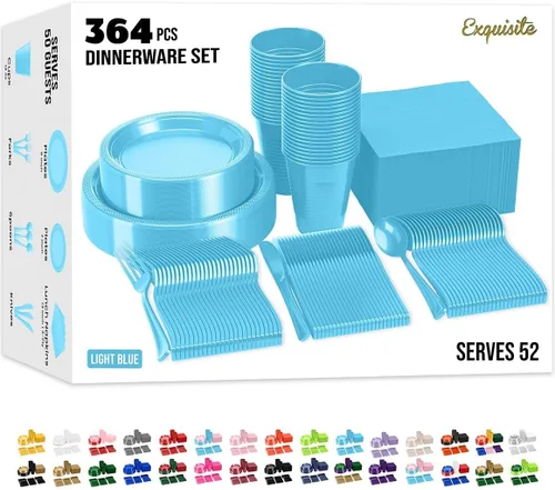 Vista 28 de Juego de 390 platos y servilletas del 4 de julio, platos de papel del 4 de 4 de julio 2