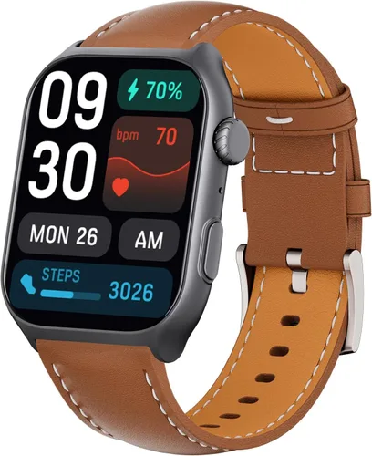 Vista 11 de YMS Reloj inteligente Android para mujer, llamada Bluetooth, compatible con Android e iOS, pantalla HD de 2.0 pulgadas, rastreador de frecuencia