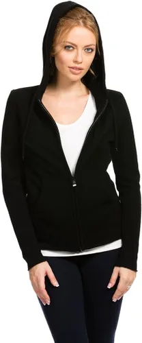 Vista 2 de Citizen Cashmere Women's Wool Zip Hoodie 100% Tibetan Yak Wool Long Sleeve Front Pockets Drawstring Womens Light Brown