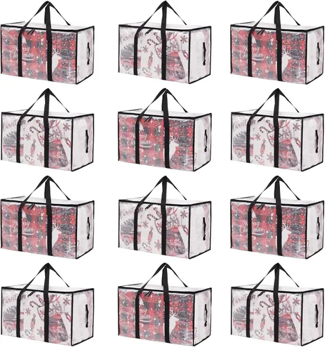 Vista 18 de Bolsas de mudanza resistentes extra grandes, cajas de mudanza, suministros de mudanza esenciales, contenedores de almacenamiento azules con tapas