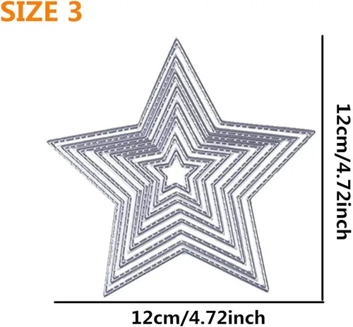Vista 4 de 3 formas diferentes de troqueles de corte para plantillas de metal (corazón de amor, flor y estrella), 25 herramientas de estampado para hacer