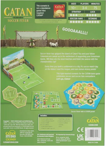 Vista 2 de CATAN Expansión de escenario de fiebre de fútbol: ¡comienza la diversión definitiva del día de partido! Juego de estrategia, juego familiar
