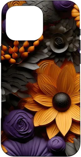 Vista 19 de iPhone 16 Halloween Flores Otoño Calabazas Caso