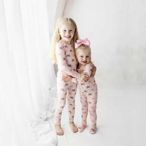 Vista 6 de KicKee Baby & Toddler - Pijama de viscosa ultrasuave de bambú con patas abatibles y puños