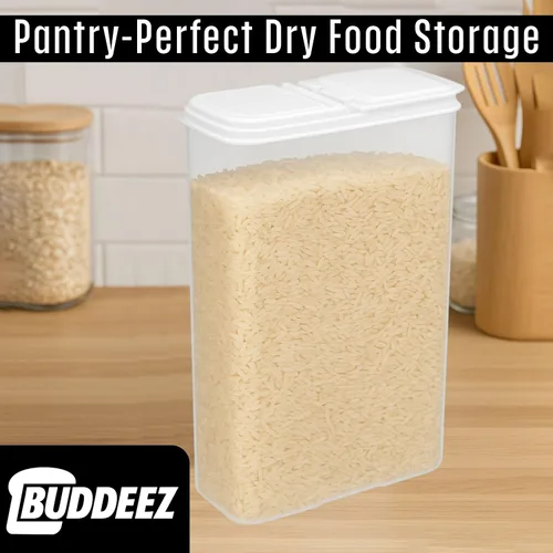 Vista 5 de Buddeez Contenedor de cereales multiusos – Contenedor de almacenamiento de cereales de 4 cuartos de galón, recipiente grande para cereales