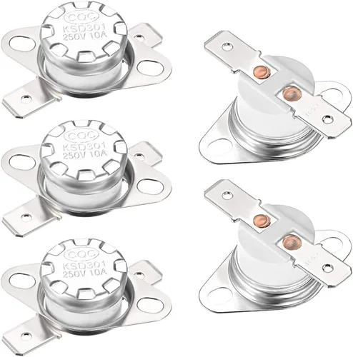 Vista 12 de uxcell KSD301 Termostato 320.0 °F/320°F 10A Normal Cerrado N.C Ajuste Snap Disc Interruptor de temperatura para microondas, horno, cafetera, 2