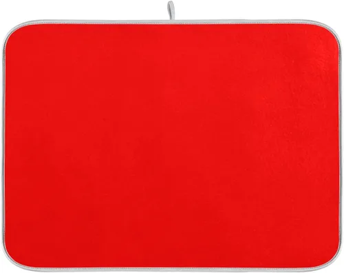 Vista 20 de Tapete de secado de platos pequeño beige XL para platos, accesorios de cocina, mostrador de microfibra, escurridor de platos, resistente al calor