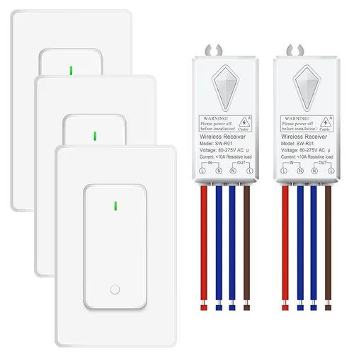 Vista 35 de NineLeaf Interruptor de salida remoto inalámbrico, interruptor de lámpara remoto, interruptor decorativo de enchufe de luz de encendido y apagado