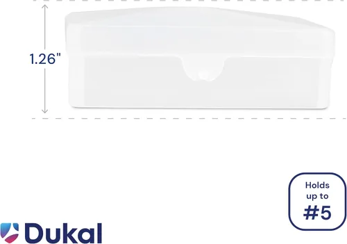 Vista 2 de Dukal SB01C Dawn Mist Caja de jabón de plástico translúcido 2 1/2 "x 3.14", paquete de 100