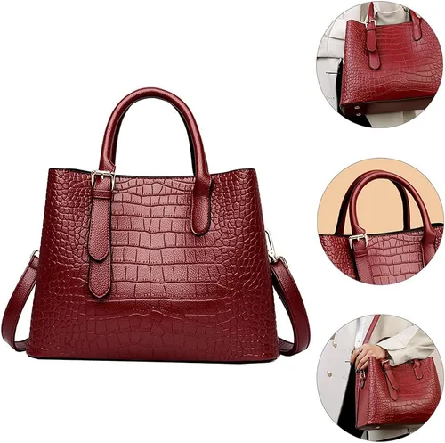 Vista 3 de Bolso bandolera de piel sintética para mujer, bolso de mano de moda, bolso de regalo, lindo portátil para uso diario