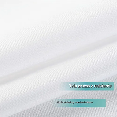 Vista 3 de Mrs Awesome Cortina de ducha de tela o forro con 9 prácticos bolsillos de Blanco