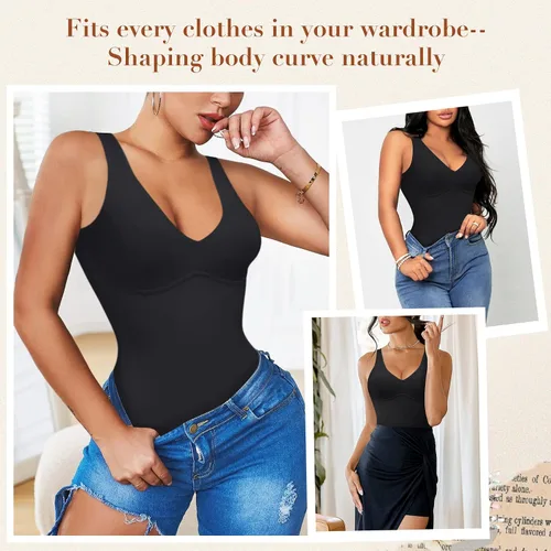 Vista 5 de REYEOGO Body moldeador de cuerpo completo para mujer, con control de abdomen, entrenamiento de cintura, adelgazante, moldeador de cuerpo, tanga