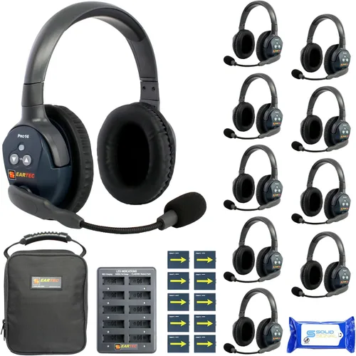 Vista 13 de Eartec Ultralite PRO16 - Sistema de auriculares de intercomunicación inalámbricos para 2 usuarios, largo alcance 1/2 milla, dúplex completo manos
