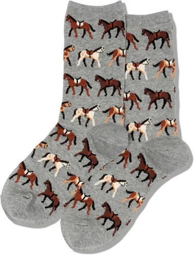 Vista 18 de Hot Sox Calcetines de mujer con patrón geométrico de novedad Heather cáñamo