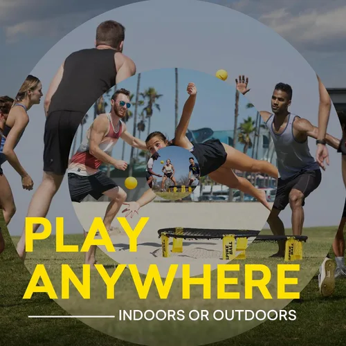 Vista 4 de Spikeball Kit estándar de 3 pelotas - Juego para el patio, la playa, el parque, interiores